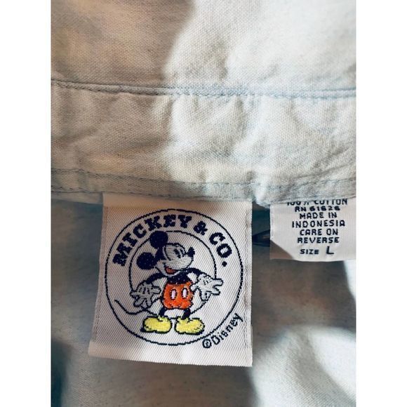 Mickey & CO‎ By Denim Button Down Shirt Size Large - Picture 9 of 11